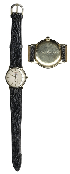 Chet ''The Jet'' Walker Personally Owned & Engraved All-American Watch From 1962