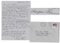 Famed Novelist Harper Lee Autograph Letter Signed -- Mentioning Fellow Southern Writer Willie Morris