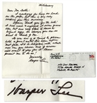 To Kill a Mockingbird Author Harper Lee Autograph Letter Signed -- ...I apologize for being so loud on the page...