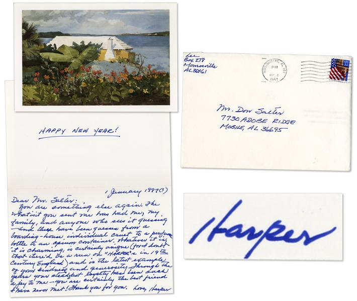 Affectionate Harper Lee Autograph Letter Twice-Signed -- Written on New Year's Day to a Longtime Admirer -- ''...you are certainly the best friend I have never met!...''
