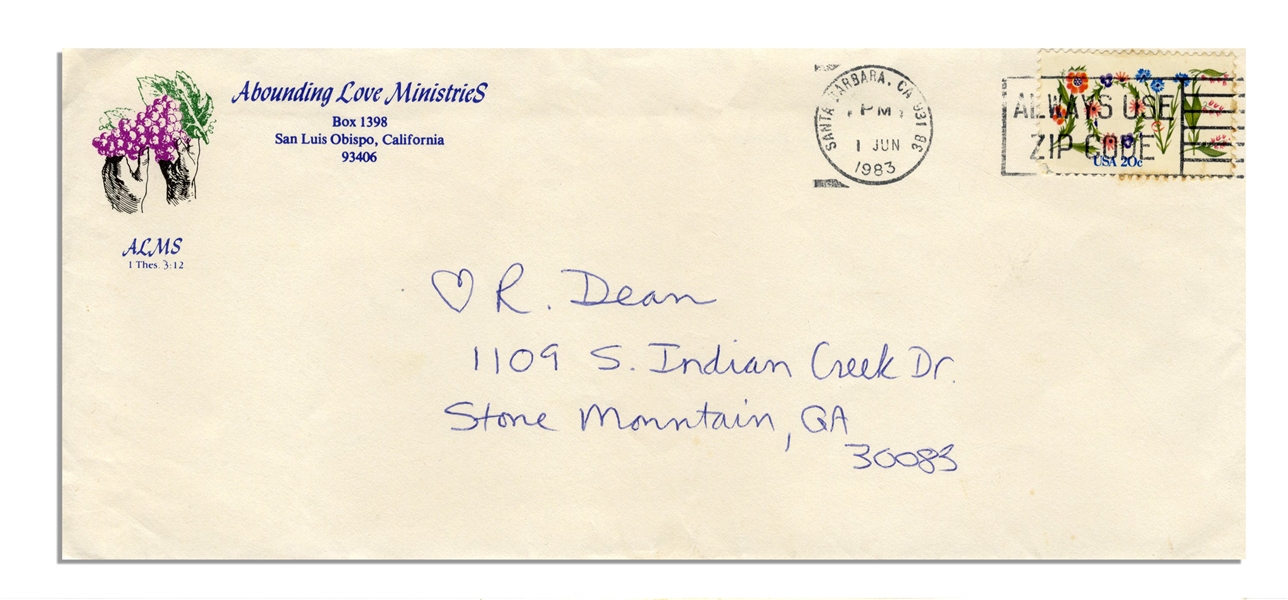 Charles ''Tex'' Watson Signed Letter From Prison -- ''...we are expecting again. Yahoo. We are blessed with children. GLORY. We hope it is a girl this time...'' -- 1983