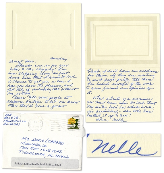 Harper Lee Autograph Letter Signed -- Lee Reviews a Friends Book