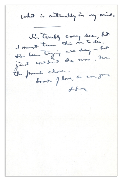 Dwight D. Eisenhower Signed Intimate Letter to His Wife -- ''...I find myself trying to write everything except what is actually in my mind...''