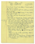 Prince In Love Handwritten Lyrics