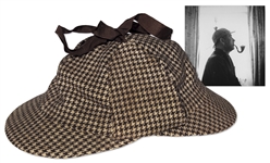 John Steinbecks Deerstalker Cap -- Worn the Year He Lived in Cornwall, England, Researching Literature He Cites as His Greatest Influence -- With LOA From Thomas Steinbeck