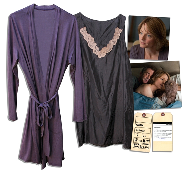Jodie Foster Screen-Worn Silk Nightgown & Robe From Her Directorial Endeavor ''The Beaver''