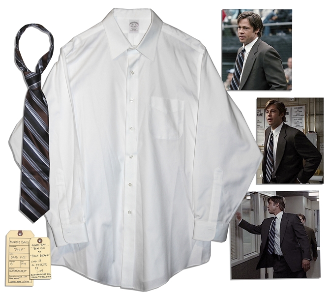 Brad Pitt Shirt & Tie From ''Moneyball''