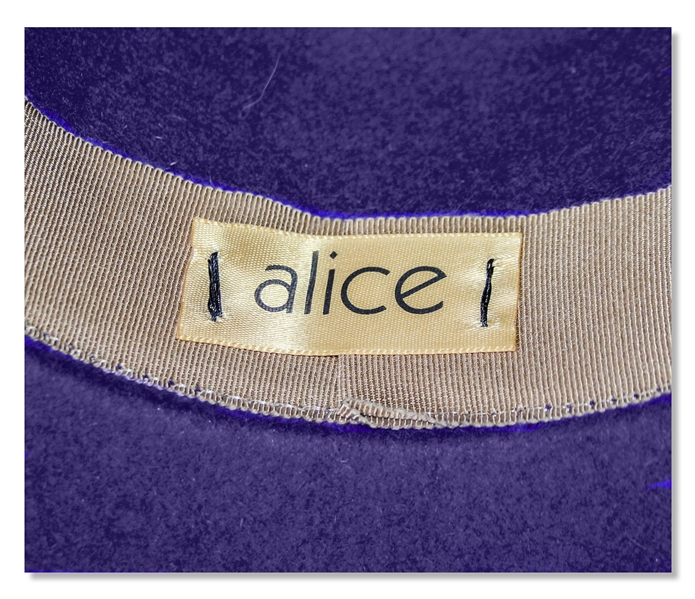 Alicia Keys Worn Purple Hat -- With a COA From Keys