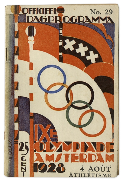 1928 Summer Olympics Program -- Held in Amsterdam