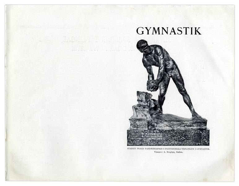 1912 Stockholm Olympic Games Gymnastics Booklet -- Includes Photographs of the Gymnasts in the Games
