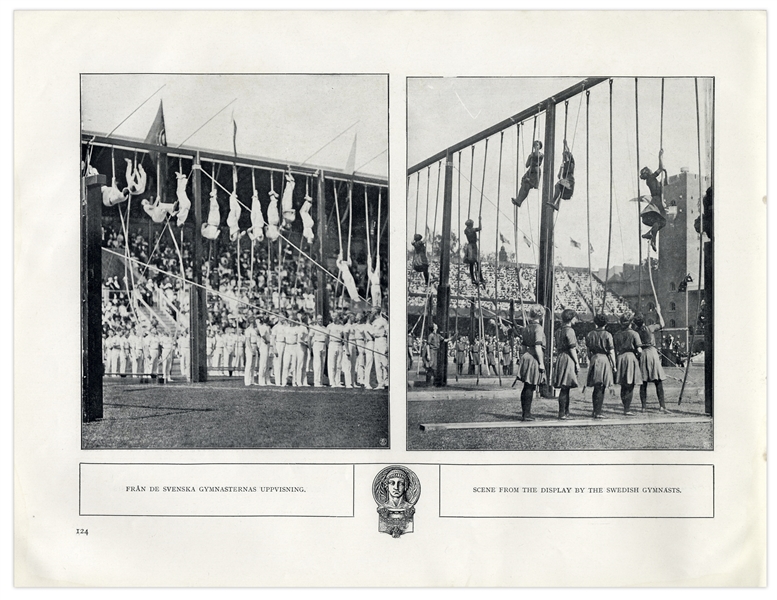 1912 Stockholm Olympic Games Gymnastics Booklet -- Includes Photographs of the Gymnasts in the Games