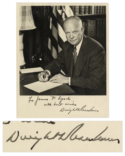 Dwight D. Eisenhower Signed 8'' x 10'' Photo -- With COA From PSA/DNA