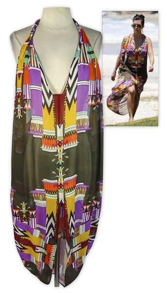 Kourtney Kardashian Owned Silk Beach Dress