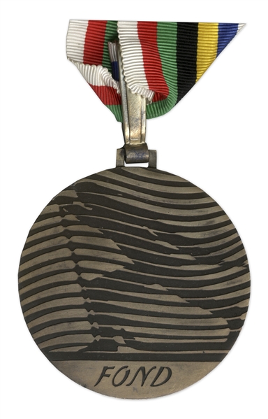 Silver Olympic Medal From the 1968 Winter Olympics, Held in Grenoble, France