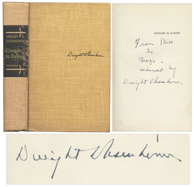 Dwight D. Eisenhower Signed First Edition of ''Crusade in Europe''