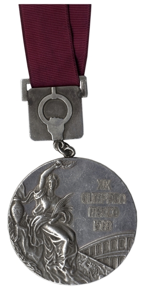 Silver Medal From the 1968 Summer Olympics, Held in Mexico City, Mexico -- Awarded for the Gymnastics Vault Event