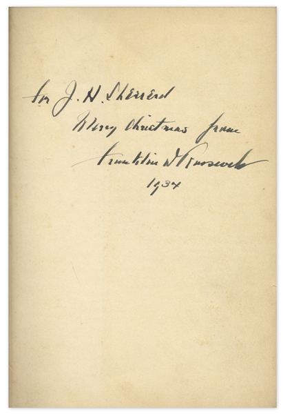 Franklin D. Roosevelt Signed First Edition, First Printing of ''On Our Way''