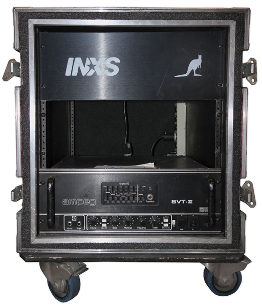 INXS Bass Rig Used at Wembley Stadium & Madison Square Garden -- With LOA From Bassist Garry Beers -- Set List Still Attached