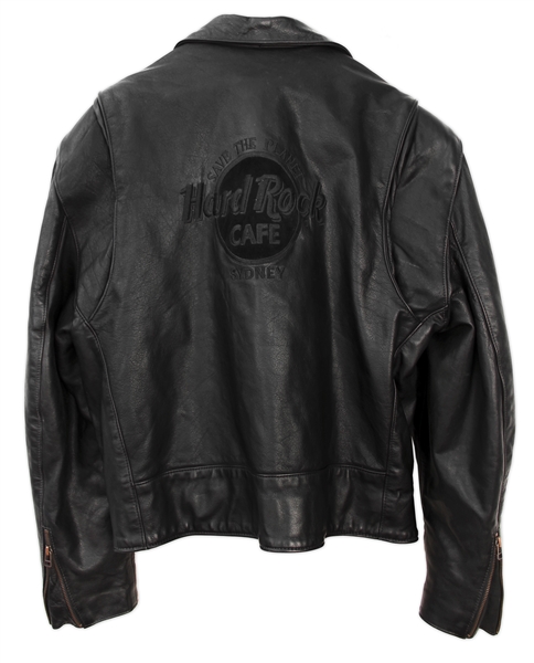 Garry Beers of INXS Stage-Worn Black Leather Jacket -- With LOA From Garry Beers