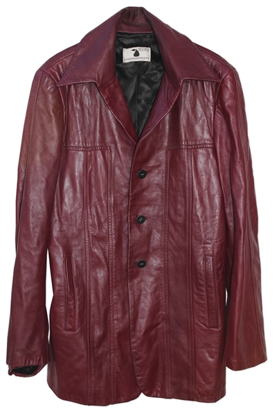 Garry Beers of INXS Stage-Worn Red Leather Jacket -- Worn During ''X'' Tour in '91-'92 -- With LOA From Garry Beers