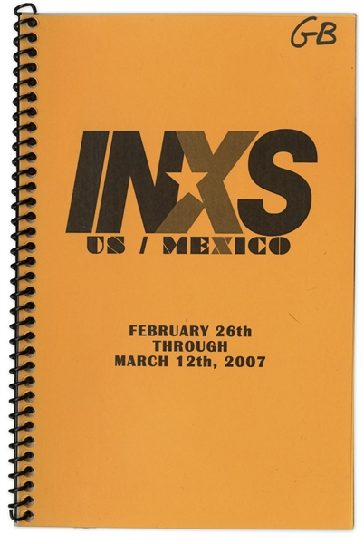 INXS Tour Itineraries From 2007, Personally Owned by Garry Beers -- With LOA From Garry Beers