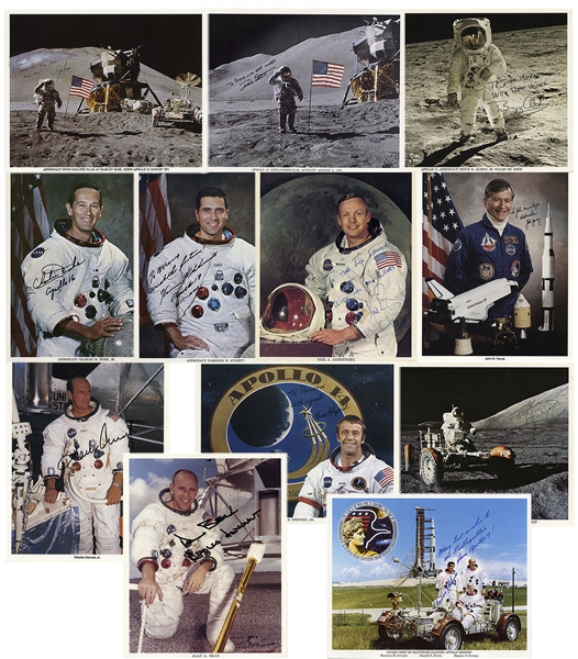 12 Individual NASA Photos Signed by All 12 Moonwalkers
