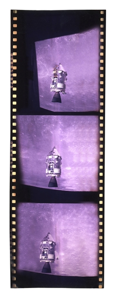 3 Cels of Second Generation Color Film From Apollo 11 -- With COA From University Archives