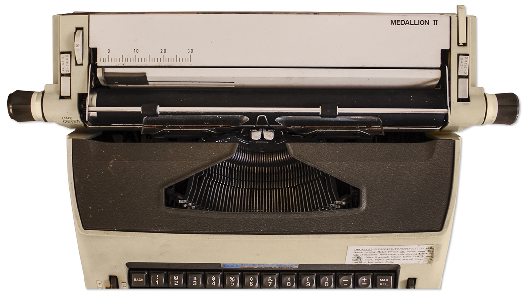 Typewriter Owned by the Kennedys -- Used in the ''Winter White House'' in Palm Beach