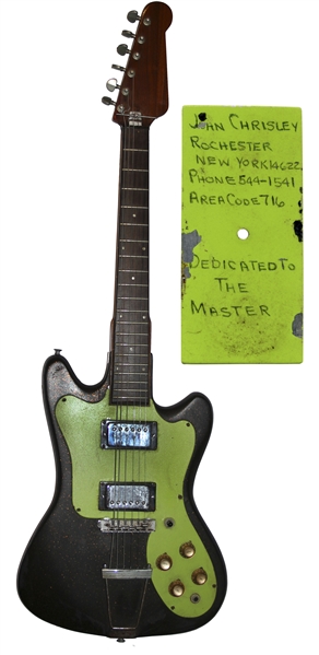 Muddy Waters Personally Owned & Used Guitar -- With Handwritten Note by Guitar Maker, ''Dedicated to the Master''