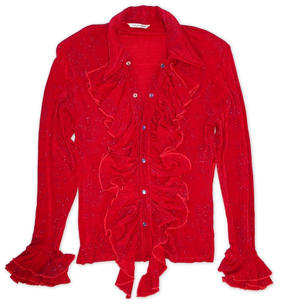 Prince Stage-Worn Red Costume -- Also Worn on the Album Cover of Prince's Album ''Newpower Soul''