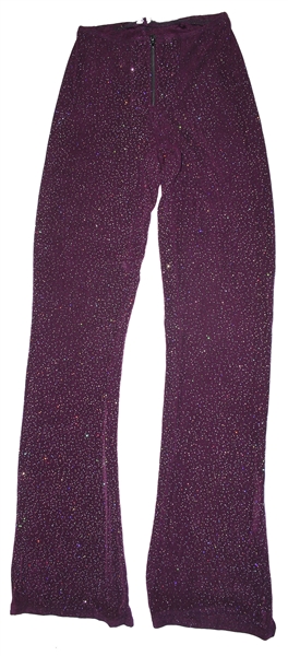 Prince Worn Purple Sparkled Shirt, Pants & Shoes With His Love Symbol -- Quintessential Prince Outfit
