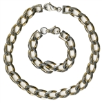 Prince Worn Gold-Tone Link Necklace & Bracelet