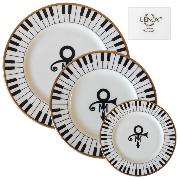 3 Piece Set of China From Prince's Wedding -- Featuring Prince's Love Symbol