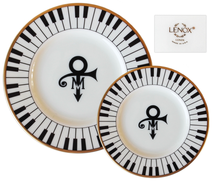 2 Piece Set of China From Prince's Wedding -- Featuring Prince's Love Symbol