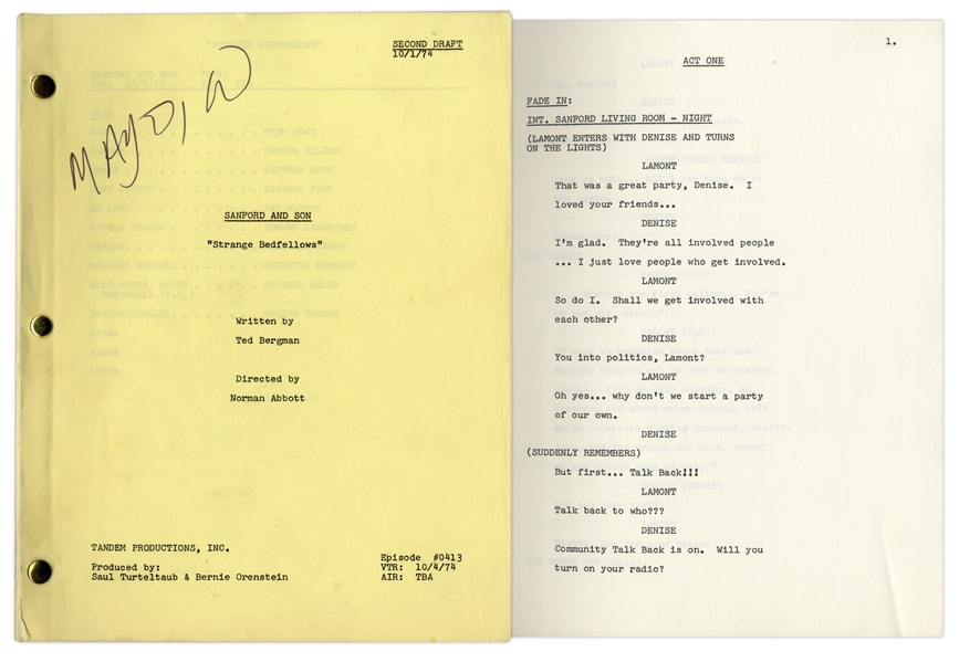 Lot of 10 ''Sanford & Son'' Scripts Owned by Redd Foxx -- From Redd Foxx Estate