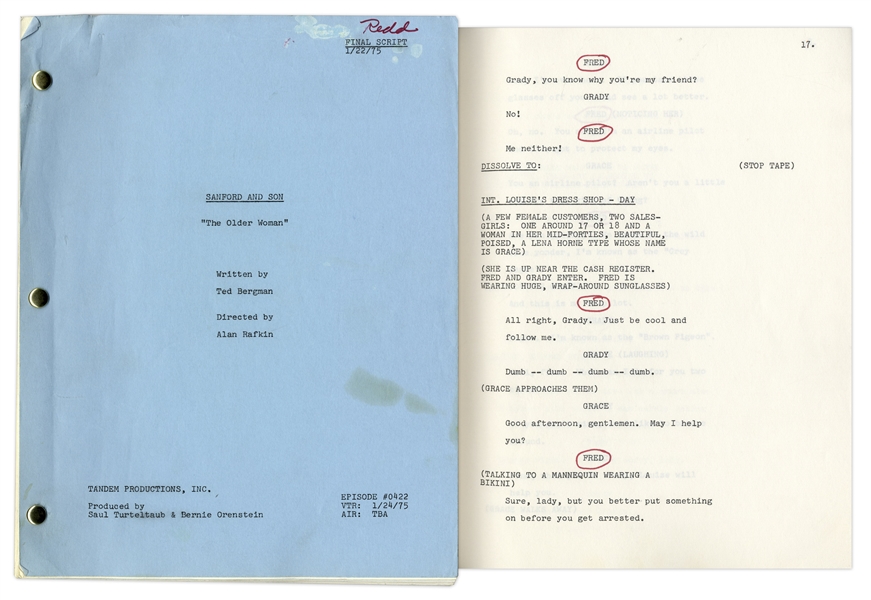 Lot of 10 ''Sanford & Son'' Scripts Owned by Redd Foxx -- From Redd Foxx Estate