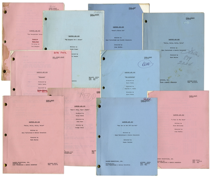 Lot of 10 ''Sanford & Son'' Scripts Owned & Annotated by Redd Foxx -- From All 6 Seasons -- From Redd Foxx Estate