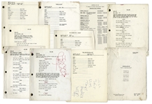 Lot of 10 Sanford & Son Scripts Owned & Annotated by Redd Foxx -- With Drawings of a Red Fox & Popeye -- From Redd Foxx Estate