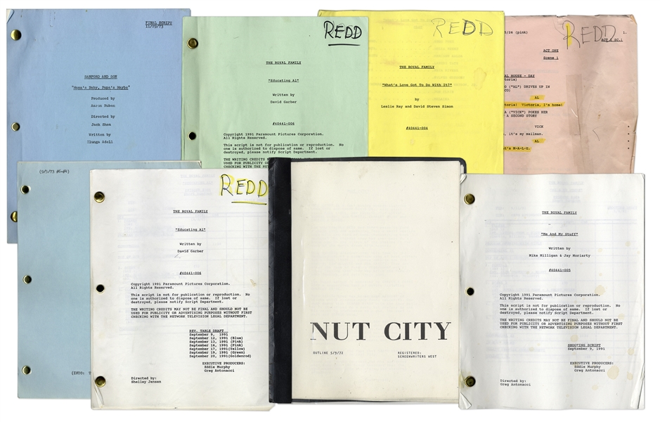 Lot of 8 Scripts Owned by Redd Foxx -- Includes ''Sanford & Son'', Sketch Show With Joan Rivers & Comedy Starring Sammy Davis, Jr. -- From Redd Foxx Estate