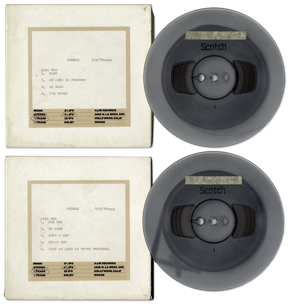 Prince Mastering Reference Tapes for His 1978 Debut Album, ''For You''