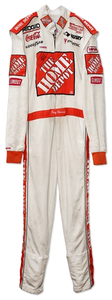 Tony Stewart Race-Worn & Signed Fire Suit From Rookie of the Year Season in 1999 -- 3-Time Champion