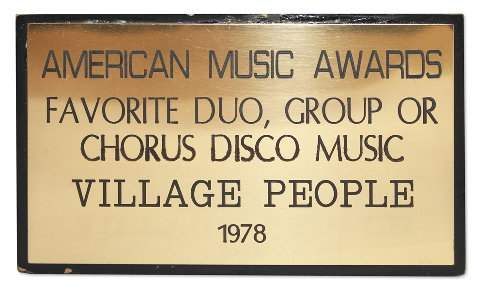 ''The Village People'' 1978 American Music Award for Favorite Disco Group