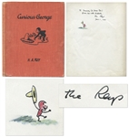Curious George First Edition Signed by The Reys With Original Ink Drawing of Curious George -- First Book From 1941