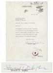 Howard Hughes Letter Signed From 1953 -- Also With Telegram From Hughes CEO Noah Dietrich