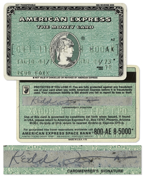 Redd Foxx Signed Credit Card From 1972 -- 3 Months After Premiere of ''Sanford and Son'' -- From the Redd Foxx Estate