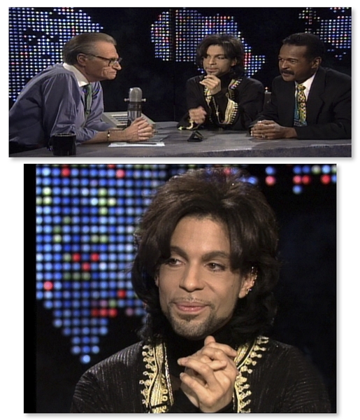 Prince Television-Worn Sweater -- Worn During His 1999 Interview with Larry King -- With LOA From Prince's Fashion Collaborator