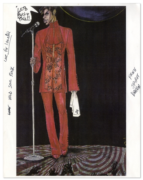 Prince Fashion Illustrations From Paisley Park -- With LOA From Prince's Fashion Collaborator