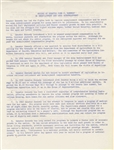 Senator John F. Kennedy Original Memo From His Senate Files