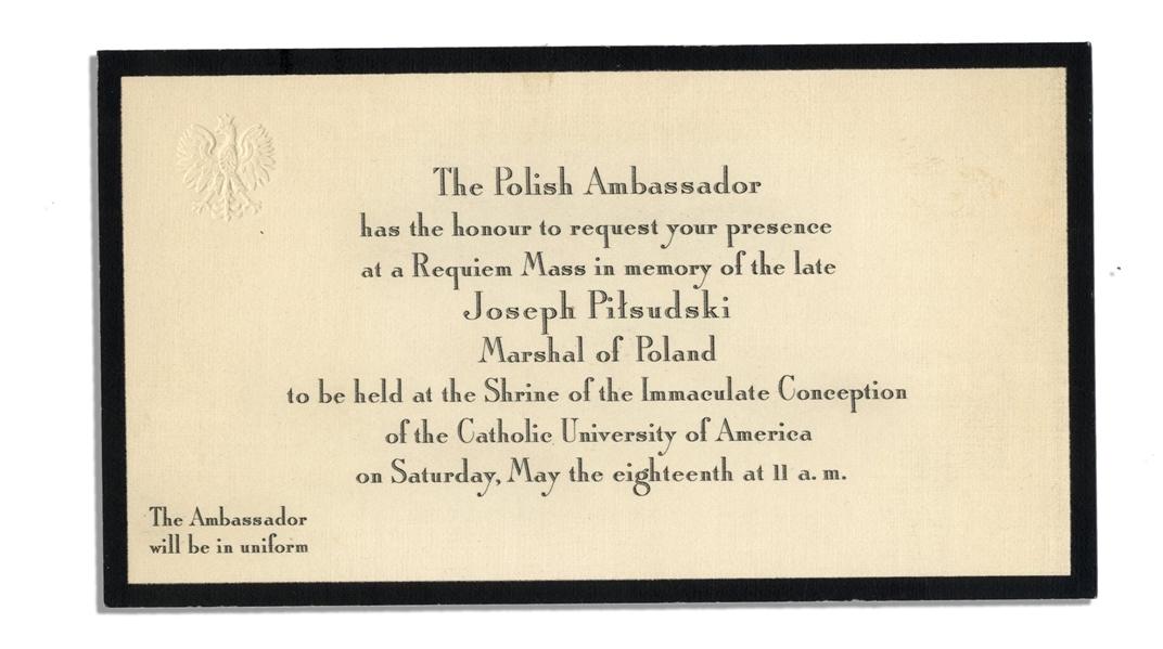 Calvin Coolidge Thank You Card -- Lot Also Includes Diplomatic Invitations