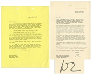 Dwight D. Eisenhower Typed Letter Signed as President -- ...My arm has been ailing a bit, but possibly by the time you come to Washington...I can play a round of golf with you...
